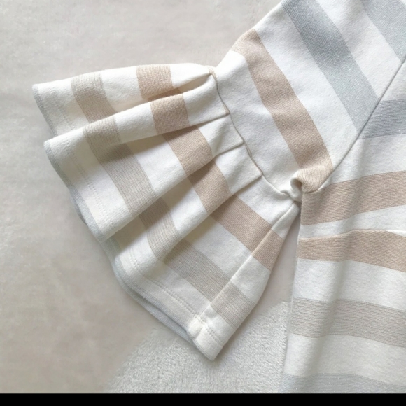 Maeve Helsa striped top bell sleeves metallic - Picture 6 of 11